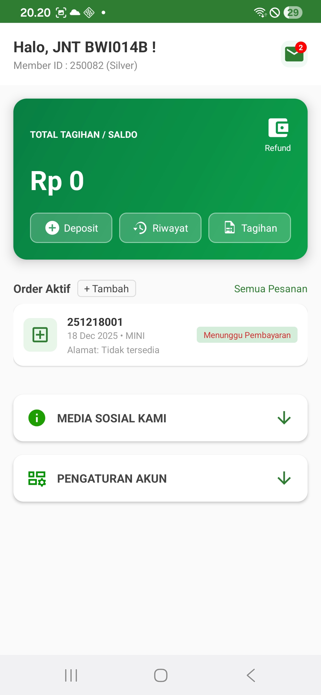 Fitur eCargo: Dashboard Client