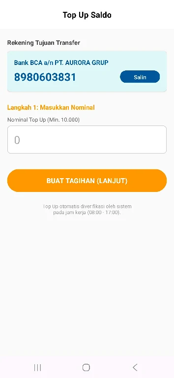 Fitur eCargo: Deposit